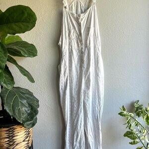 Sacred Threads White Embroidered Jumpsuit